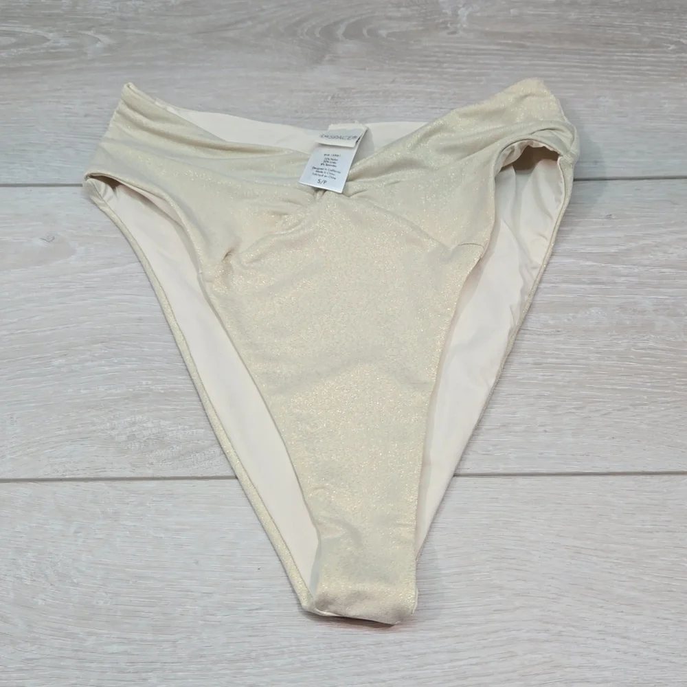NWOT L Space Anthropologie Women Bitsy cut swim bikini bottom sz S